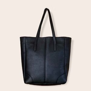 Banana Republic Black Faux Leather Tote